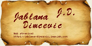 Jablana Dimčević vizit kartica